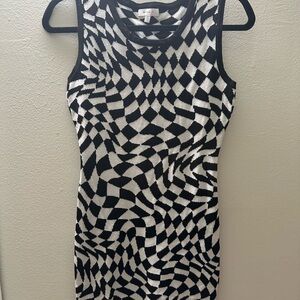 Better Be Monochrome Checkered Dress